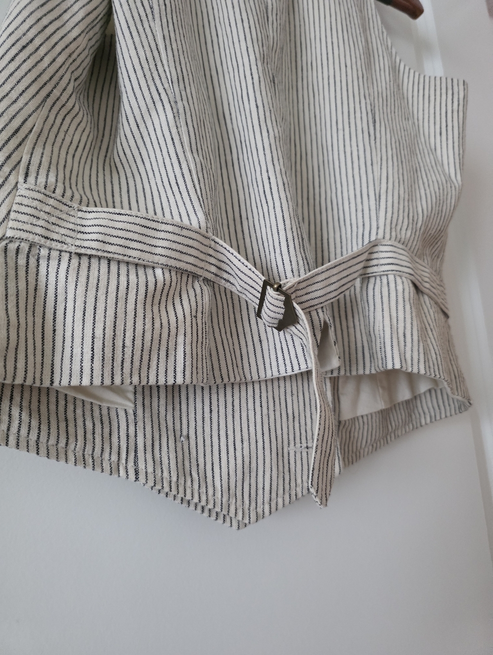 Vintage Lauren Ralph Lauren Linen Blend Vest Crest Button Equestrian Preppy Chic - Picture 4 of 7